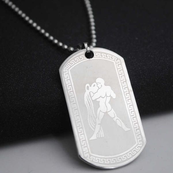 jewelry pendant necklace twelve constellations korean version jewelry men's titanium steel pendant stainless sweater chain clothing, Black
jewelry pendant necklace twelve constellations korean version jewelry men's titanium steel pendant stainless sweater chain clothing, Black