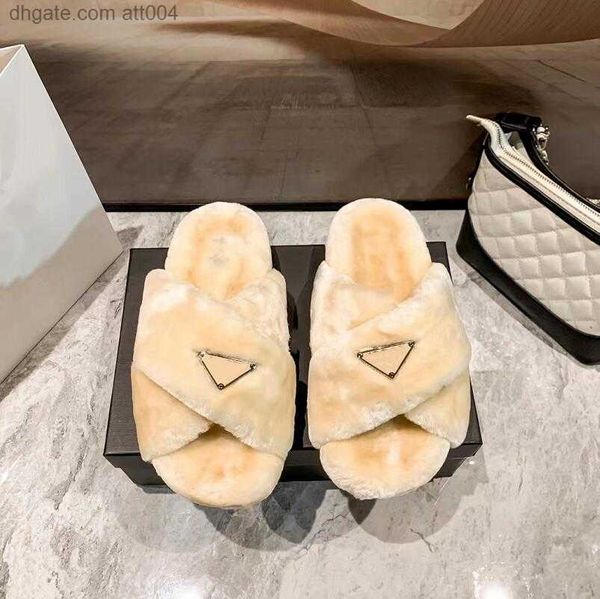women designer cross vamp slippers luxury plush fashion warmth flat bottom woollen plush slipper womens wool home sandal triangle leisure sl, Black
women designer cross vamp slippers luxury plush fashion warmth flat bottom woollen plush slipper womens wool home sandal triangle leisure sl, Black