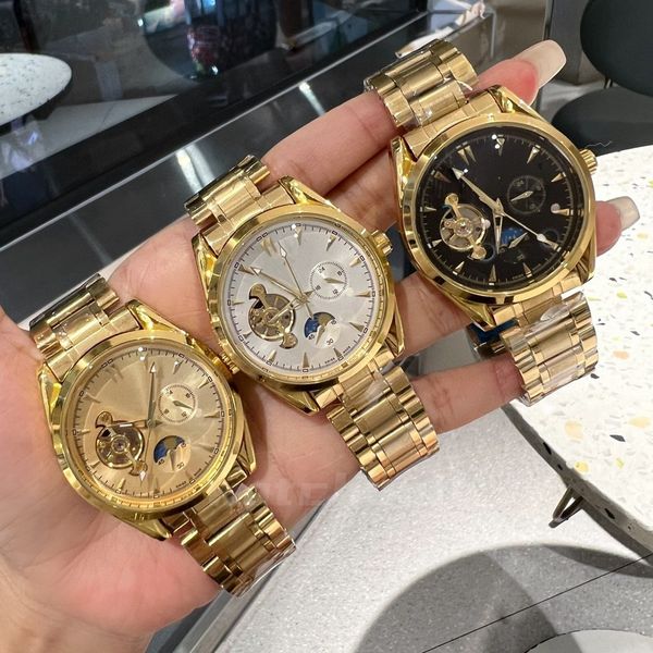 watch mens watch designer watches fully automatic mechanical watch cowhide 316 fine steel strap multifunctional watch flywheel brand man eli, Slivery;golden
watch mens watch designer watches fully automatic mechanical watch cowhide 316 fine steel strap multifunctional watch flywheel brand man eli, Slivery;golden
