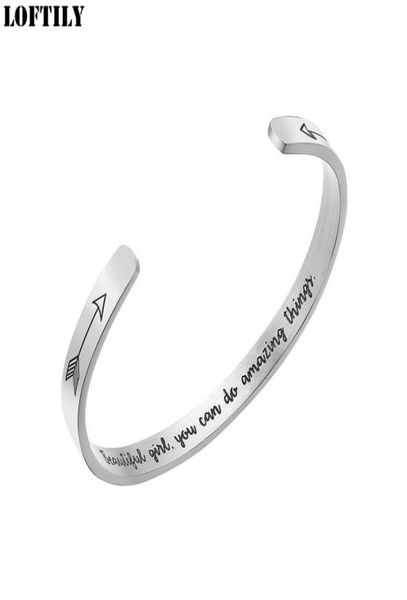 6mm inspirational beautiful girl you can do it cuff stainless steel bracelet bangles gift for women mantra bangle7471463, Black
6mm inspirational beautiful girl you can do it cuff stainless steel bracelet bangles gift for women mantra bangle7471463, Black