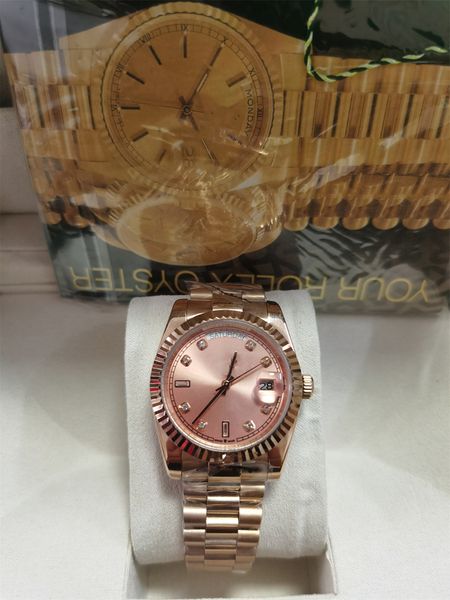 with original box luxury watches rose gold steel bracelet 40mm 228235 228239 stripe dial automatic fashion men's watch wristwatch, Slivery;brown
with original box luxury watches rose gold steel bracelet 40mm 228235 228239 stripe dial automatic fashion men's watch wristwatch, Slivery;brown