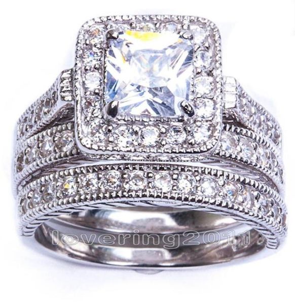 size5678910 retro vintage princess cut jewelry 10kt white gold filled gf whitr z women wedding bridal ring set gift2741660, Silver
size5678910 retro vintage princess cut jewelry 10kt white gold filled gf whitr z women wedding bridal ring set gift2741660, Silver