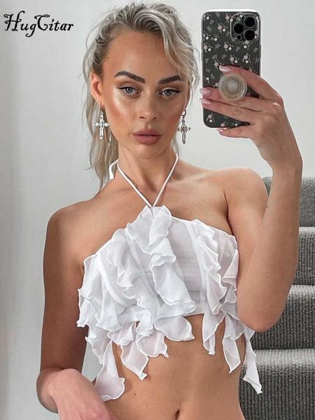 rukas halter pure color sleeveless lace up ruffles tassel kawaii crop camis 2023 summer women fashion beach vacation, White
rukas halter pure color sleeveless lace up ruffles tassel kawaii crop camis 2023 summer women fashion beach vacation, White