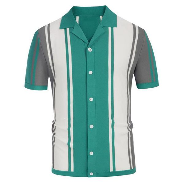 men's polos spring summer patchwork striped knit polo shirt men casual turndown collar button slim ice silk tshirt vintage cardigan 230, White;black
men's polos spring summer patchwork striped knit polo shirt men casual turndown collar button slim ice silk tshirt vintage cardigan 230, White;black
