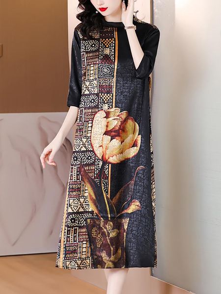 dresses 2023 black floral silk satin midi dress women luxury elegant loose waist dress summer korean fashion short sleeve party vestidos, Black;gray
dresses 2023 black floral silk satin midi dress women luxury elegant loose waist dress summer korean fashion short sleeve party vestidos, Black;gray