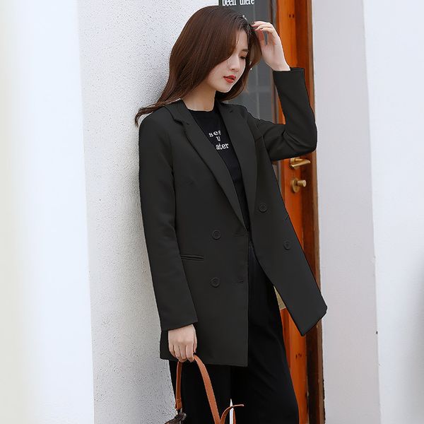 europe office standard lapel double breasted coat women loose silhouette exquisite outwear japanese commuting style suit jacket, Black;brown
europe office standard lapel double breasted coat women loose silhouette exquisite outwear japanese commuting style suit jacket, Black;brown