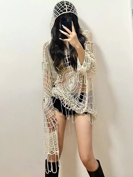 men s t shirts cobweb women s shirt sweter pullover rajut covered style renda hole cut clothes streetwear cool for girls 230517, White;black
men s t shirts cobweb women s shirt sweter pullover rajut covered style renda hole cut clothes streetwear cool for girls 230517, White;black