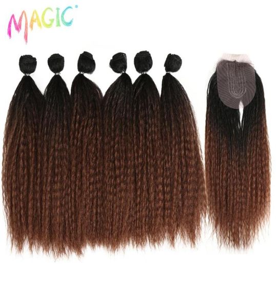 magic 16 inch afro kinky straight hair weave 6 bundles with closure ombre brown 7pcs synthetic hair extensions for black women 2206720191, Black;brown
magic 16 inch afro kinky straight hair weave 6 bundles with closure ombre brown 7pcs synthetic hair extensions for black women 2206720191, Black;brown
