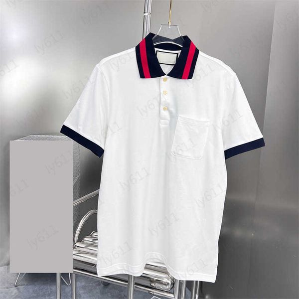 white mens designer polo shirt classic brand embroidered pocket decoration design active applique breathable anti-shrink stand collar men cl, White;black
white mens designer polo shirt classic brand embroidered pocket decoration design active applique breathable anti-shrink stand collar men cl, White;black