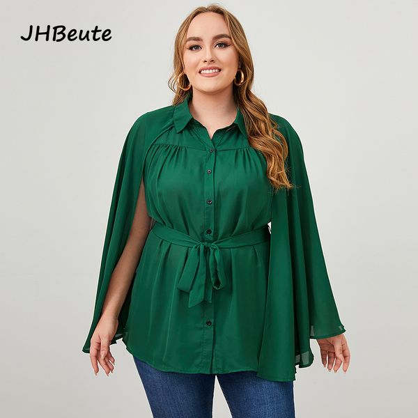 women's plus size tshirt jhbeute fashion design large cloak chiffon shawl women loose necktie cardigan elegant thin clothing 230517, Black
women's plus size tshirt jhbeute fashion design large cloak chiffon shawl women loose necktie cardigan elegant thin clothing 230517, Black