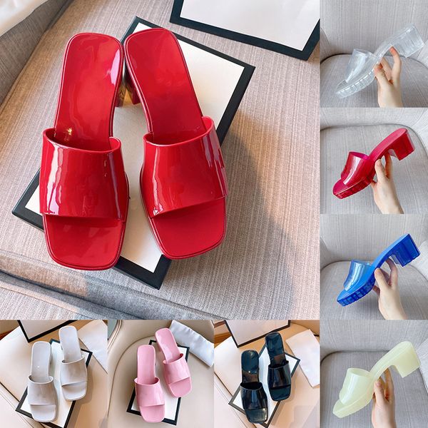 designer sandals women chunky heels embossed slides rubber jelly black transparent clear white red ladies platform slider beach shoes 35-41
designer sandals women chunky heels embossed slides rubber jelly black transparent clear white red ladies platform slider beach shoes 35-41