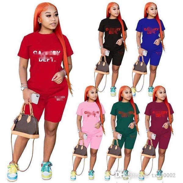 designer womens tracksuits summer sports outfits brand printed letter short sleeve t shirt and shorts 2 piece set sportswear, Gray
designer womens tracksuits summer sports outfits brand printed letter short sleeve t shirt and shorts 2 piece set sportswear, Gray