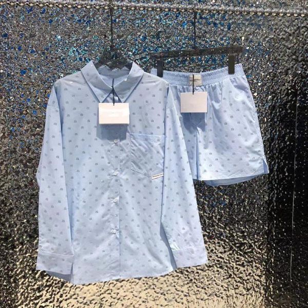 early spring diamond suit fashionable style shirt+high waist shorts, White
early spring diamond suit fashionable style shirt+high waist shorts, White