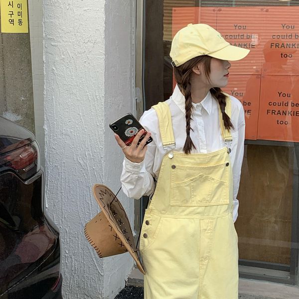 jeans yellow overall jeans womens korean summer fashion trends streetwear bottoms teenage cargo denim pants girls baggy jean jumpsuit, Blue
jeans yellow overall jeans womens korean summer fashion trends streetwear bottoms teenage cargo denim pants girls baggy jean jumpsuit, Blue