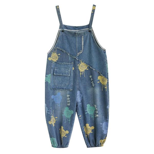 jeans denim overalls new loose leisure fashion printed suspenders women fashion design, Blue
jeans denim overalls new loose leisure fashion printed suspenders women fashion design, Blue