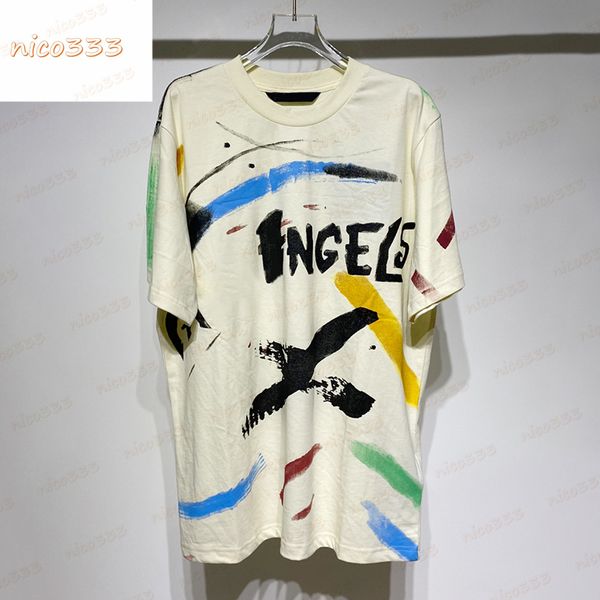 23ss new t shirt hand painted graffiti letters printed pattern cotton round neck loose versatile street men women short sleeved, White;black
23ss new t shirt hand painted graffiti letters printed pattern cotton round neck loose versatile street men women short sleeved, White;black