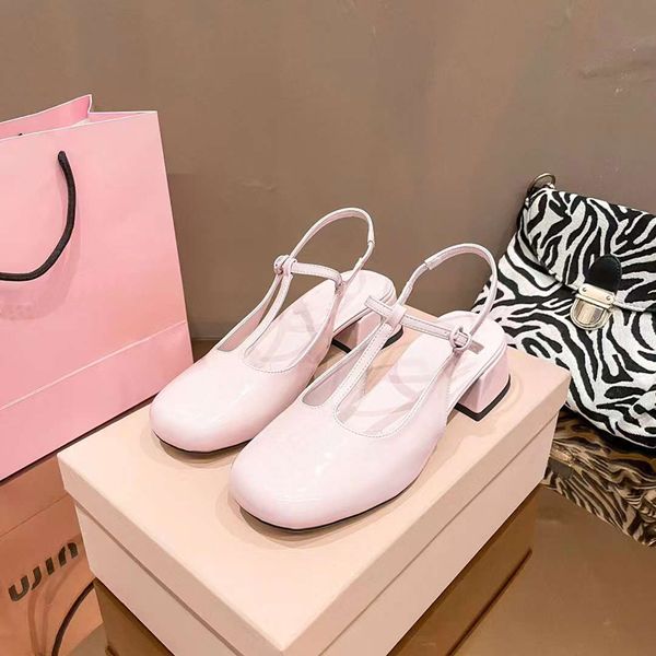 fashion summer women sandals pumps clare sling 45 mm coarse heel italy simple slingback patent leather round head designer wedding party hig, Black
fashion summer women sandals pumps clare sling 45 mm coarse heel italy simple slingback patent leather round head designer wedding party hig, Black