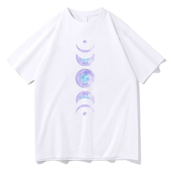 designer t-shirt boys and girls short sleeve women's fashion moon print loose casual harajuku ton sleeve women's breathable casual, White;black
designer t-shirt boys and girls short sleeve women's fashion moon print loose casual harajuku ton sleeve women's breathable casual, White;black