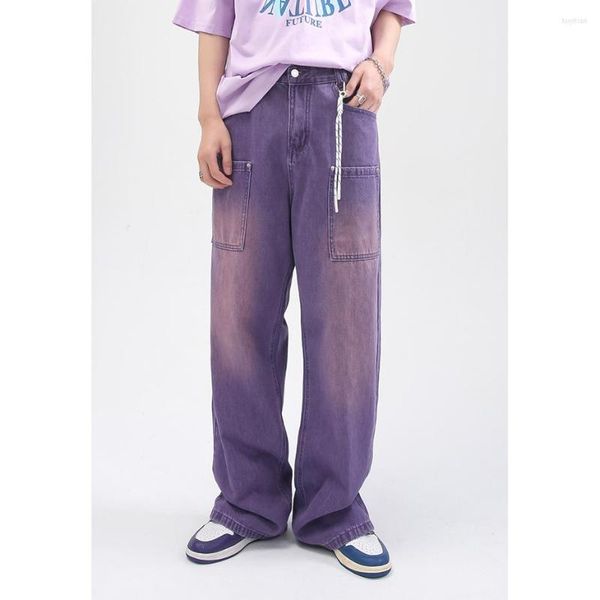 men's jeans fashion straight baggy men multi pockets purple loose streetwear harajuku hip hop denim pants y2k cargo, Blue
men's jeans fashion straight baggy men multi pockets purple loose streetwear harajuku hip hop denim pants y2k cargo, Blue