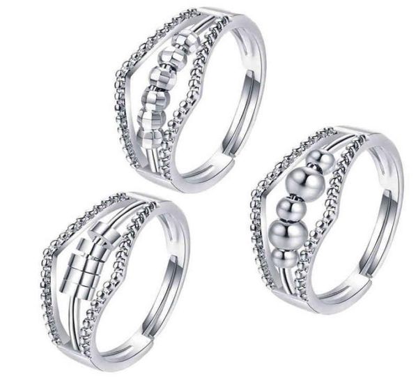 fidget anxiety ring with bead adjustable women men worry stress relief stacking finger rings copper jewelry for female l2206224503270, Silver
fidget anxiety ring with bead adjustable women men worry stress relief stacking finger rings copper jewelry for female l2206224503270, Silver