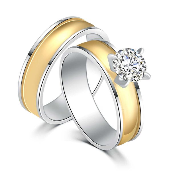 designer love wedding rings stainless steel zircon ring couple titanium steel jewelry, Silver
designer love wedding rings stainless steel zircon ring couple titanium steel jewelry, Silver
