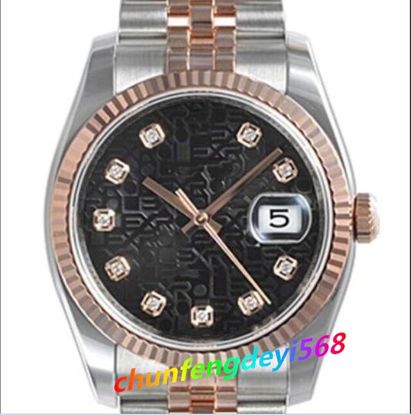 watches men rose gold 36mm watch automatic cal.3235 eta men's 126231 black dial 116231 ew steel jubilee bracelet folded buckle calendar, Slivery;brown
watches men rose gold 36mm watch automatic cal.3235 eta men's 126231 black dial 116231 ew steel jubilee bracelet folded buckle calendar, Slivery;brown