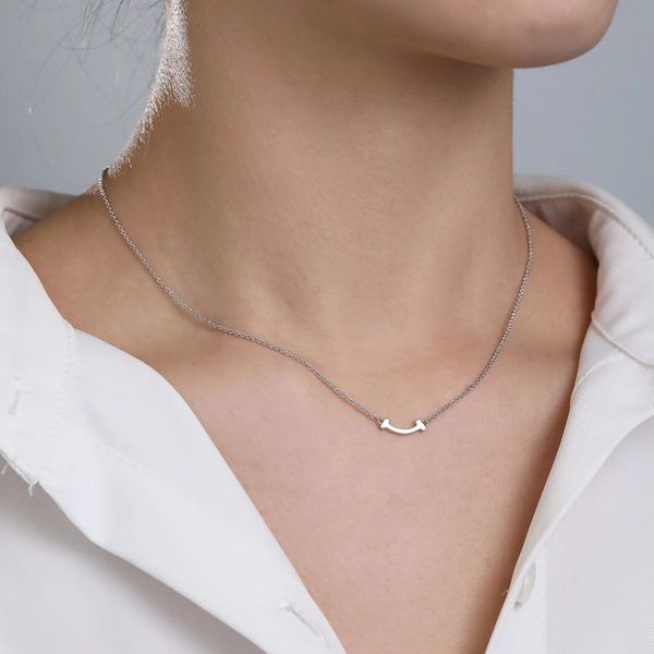 designer necklace mini smile pendant necklace chain design jewelry luxury brands fashion diamond necklace pendant valentines gift day christ, Silver
designer necklace mini smile pendant necklace chain design jewelry luxury brands fashion diamond necklace pendant valentines gift day christ, Silver
