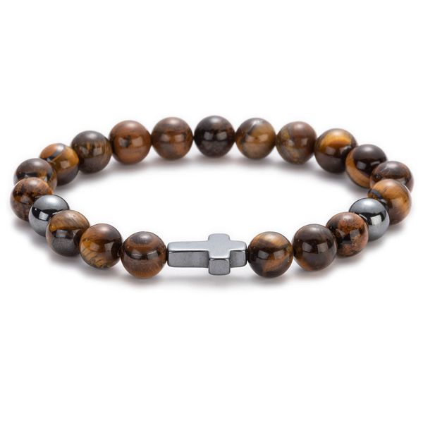 8mm natural stone handmade cross beaded strands charm bracelets party club elastic jewelry for men women lover, Black
8mm natural stone handmade cross beaded strands charm bracelets party club elastic jewelry for men women lover, Black