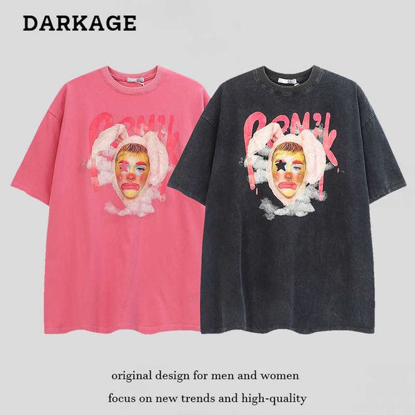 brand water wash old clown printed short sleeve t-shirts for men and women chic street couples half sleeve tee shirts, White;black
brand water wash old clown printed short sleeve t-shirts for men and women chic street couples half sleeve tee shirts, White;black