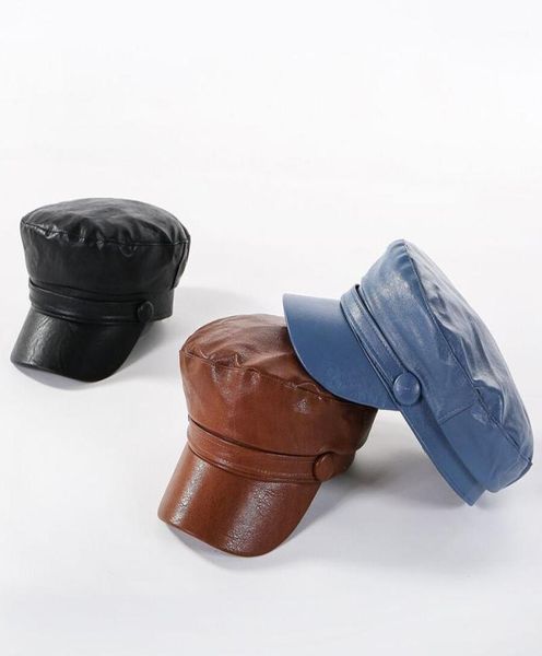 women fashion leather military hats autumn winter vintage black army cap 1111 female sboy hat casequette beret caps berets6209466, Blue;gray
women fashion leather military hats autumn winter vintage black army cap 1111 female sboy hat casequette beret caps berets6209466, Blue;gray