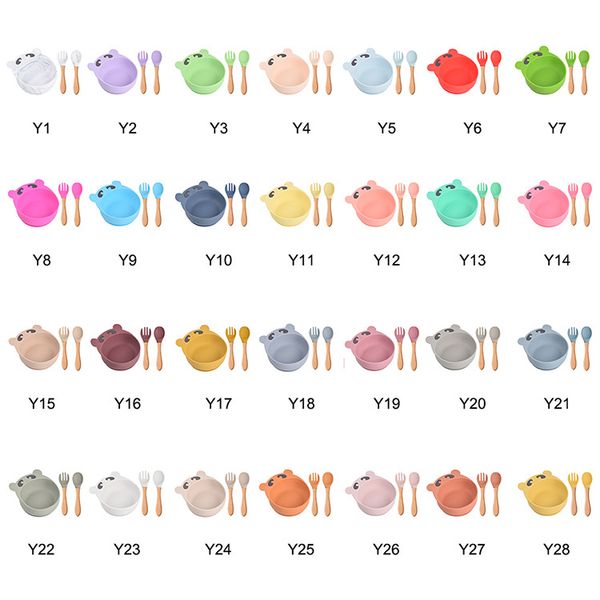 baby feeding set utensils food grade cutlery bear silicone bowl spoon fork dishes child plate non-silp suction bowl kids tableware waterproo
baby feeding set utensils food grade cutlery bear silicone bowl spoon fork dishes child plate non-silp suction bowl kids tableware waterproo