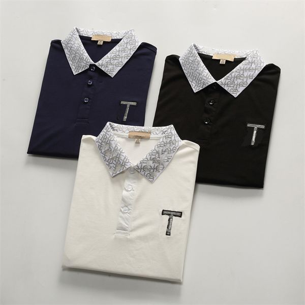 new designer men's polo fashion casual high-grade cotton breathable wrinkle resistant slim commercial clothing street lapel short sleev, White;black
new designer men's polo fashion casual high-grade cotton breathable wrinkle resistant slim commercial clothing street lapel short sleev, White;black