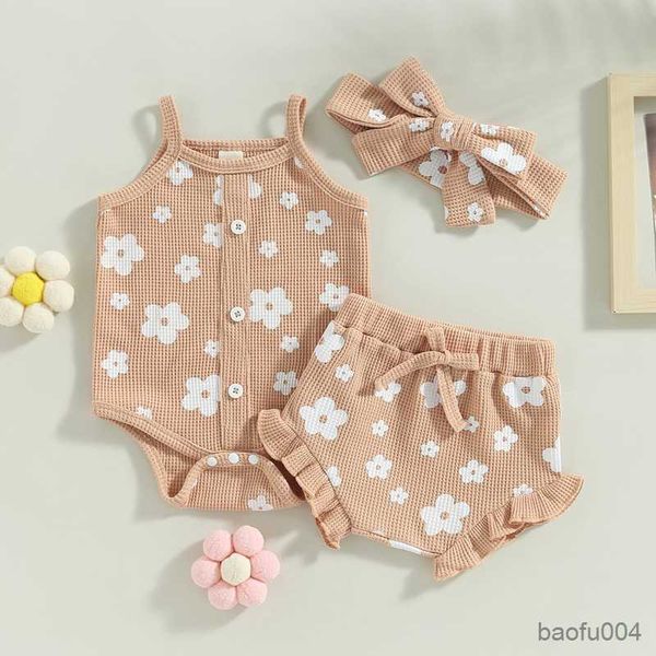 clothing sets infant baby girls summer clothing sleeveless floral print with short pants and headband 3pcs summer outfit r230518, White
clothing sets infant baby girls summer clothing sleeveless floral print with short pants and headband 3pcs summer outfit r230518, White