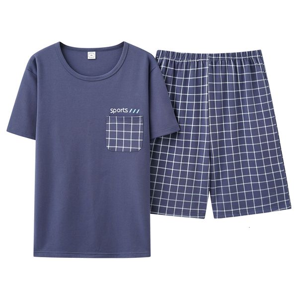 men's sleepwear big size 4xl men pajamas set summer knited cotton short sleeve pyjamas male plaid sleepwear 230518, Black;brown
men's sleepwear big size 4xl men pajamas set summer knited cotton short sleeve pyjamas male plaid sleepwear 230518, Black;brown