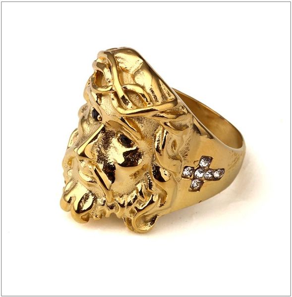 men jesus head ring fashion 18k gold plated hip hop stainless steel gold ring men cross rings5322937, Silver
men jesus head ring fashion 18k gold plated hip hop stainless steel gold ring men cross rings5322937, Silver