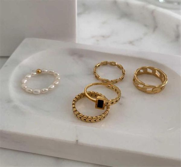aomu punk vintage chain pearl ring set korean minimalist personality metal gold ring for women party jewelry ring set q07085676267, Silver
aomu punk vintage chain pearl ring set korean minimalist personality metal gold ring for women party jewelry ring set q07085676267, Silver