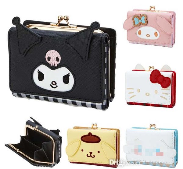 cute kawaii cartoon kuromi anime pu leather purse zipper buckle card wrapper women new casual cropped wallet, White
cute kawaii cartoon kuromi anime pu leather purse zipper buckle card wrapper women new casual cropped wallet, White