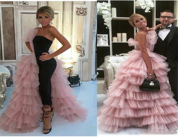 2019 new fashion jumpsuits prom dresses with overskirt one side layered tulle skirt celebrity evening gowns women formal wear part2512404, Black;red
2019 new fashion jumpsuits prom dresses with overskirt one side layered tulle skirt celebrity evening gowns women formal wear part2512404, Black;red