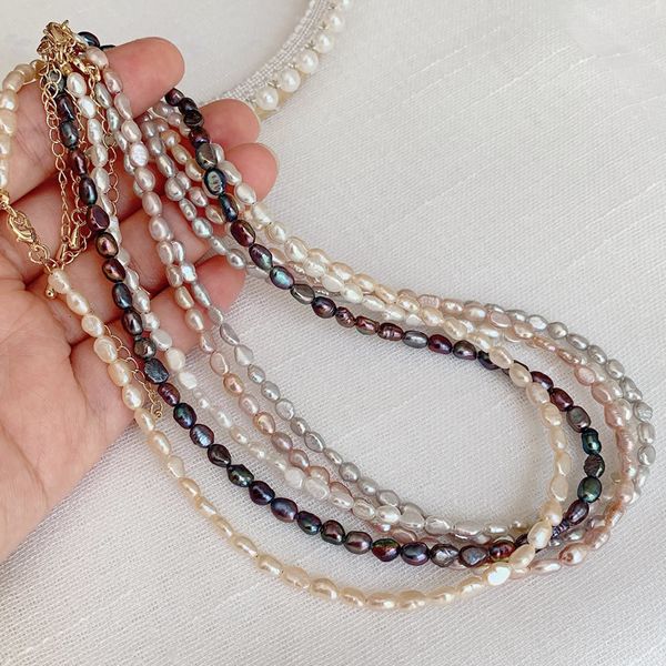chokers fashion women jewelry natural freshwater pearl necklace small irregular nuggets baroque pearl choker wedding gifts collier 230518, Golden;silver
chokers fashion women jewelry natural freshwater pearl necklace small irregular nuggets baroque pearl choker wedding gifts collier 230518, Golden;silver