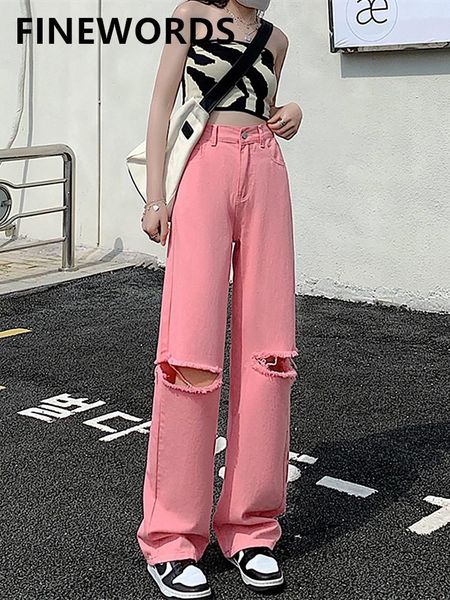 jeans finewords casual streetwear knee ripped hole candy color jeans high waist vintage jeans women streetwear korean loose punk jeans, Blue
jeans finewords casual streetwear knee ripped hole candy color jeans high waist vintage jeans women streetwear korean loose punk jeans, Blue