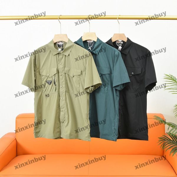 xinxinbuy men designer tee t shirt 23ss metal triangle label multiple pockets short sleeve cotton women black white blue green m-3xl, Black;brown
xinxinbuy men designer tee t shirt 23ss metal triangle label multiple pockets short sleeve cotton women black white blue green m-3xl, Black;brown