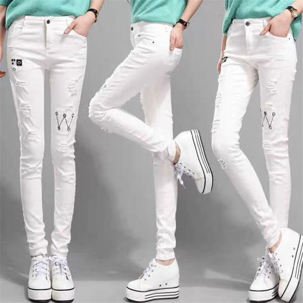 jeans summer spring women white denim jeans korean fashion slim stretched hole jeans pencil pants capris cowboy trousers black, Blue
jeans summer spring women white denim jeans korean fashion slim stretched hole jeans pencil pants capris cowboy trousers black, Blue