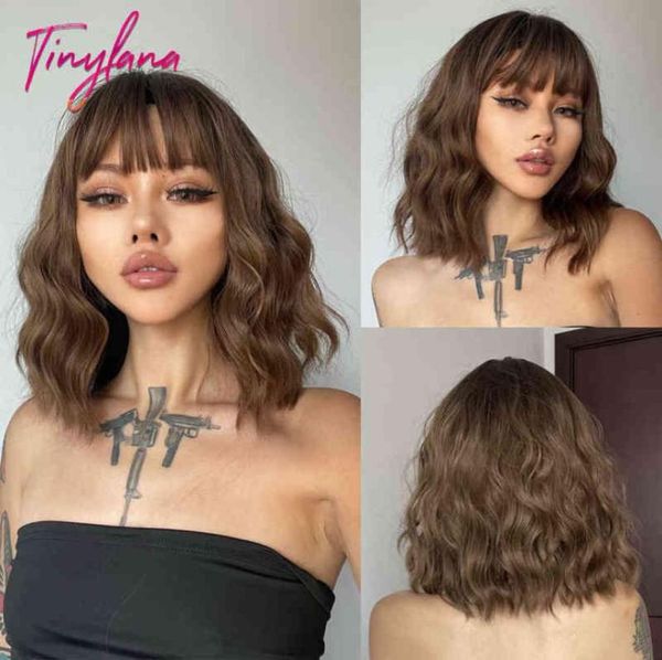 hair short bob synthetic ombre brown wavy with bangs for black women medium cosplay daily natural heat resistant 2203012541320, Black;brown
hair short bob synthetic ombre brown wavy with bangs for black women medium cosplay daily natural heat resistant 2203012541320, Black;brown