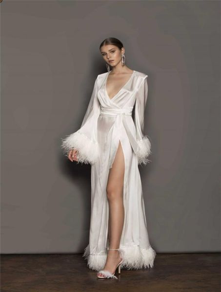 satin bridal sleepwear women robe gown custom made night dress with fur womens designer pyjamas femme lingerie one piece1264318, White
satin bridal sleepwear women robe gown custom made night dress with fur womens designer pyjamas femme lingerie one piece1264318, White