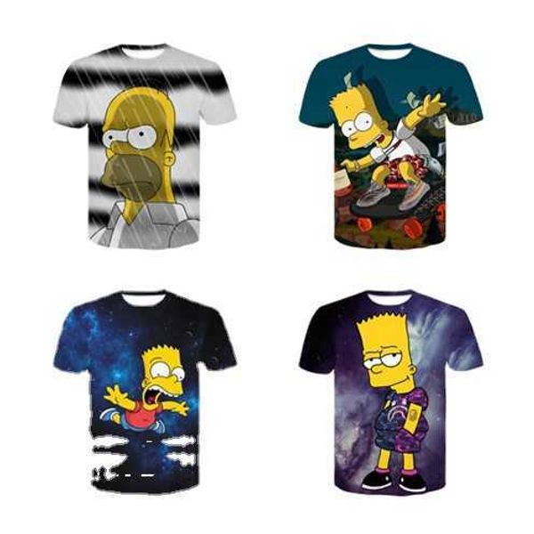 summer 2021 new trend simpson series 3d digital print short sleeve t-shirt fashion men, White;black
summer 2021 new trend simpson series 3d digital print short sleeve t-shirt fashion men, White;black