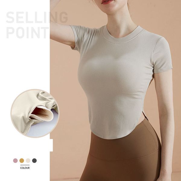 ll women yoga t shirt outfit short sleeve crew neck breathable seamless tight fintness gym short summer dx22-917
ll women yoga t shirt outfit short sleeve crew neck breathable seamless tight fintness gym short summer dx22-917