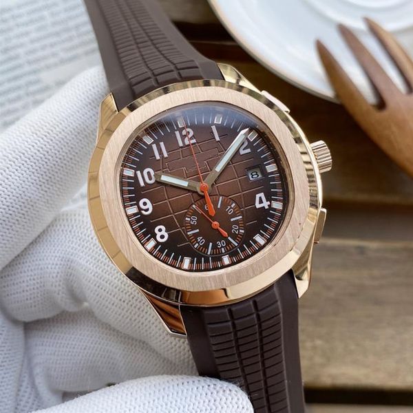 men's mechanical watch automatic rubber strap stainless steel watch designer sapphire waterproof leisure classic fashion watches, Slivery;brown
men's mechanical watch automatic rubber strap stainless steel watch designer sapphire waterproof leisure classic fashion watches, Slivery;brown