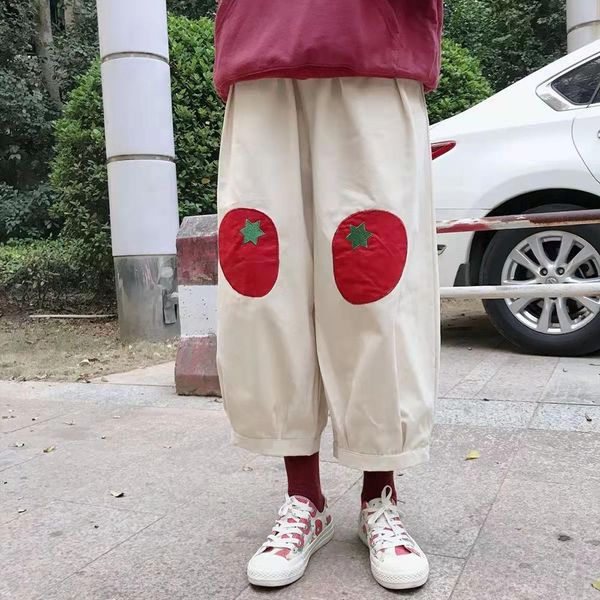 capris 2 color new summer cute tomato patch wideleg pants female loose women pants harajuku kawaii casual soft sister pants mujer, Black;white
capris 2 color new summer cute tomato patch wideleg pants female loose women pants harajuku kawaii casual soft sister pants mujer, Black;white