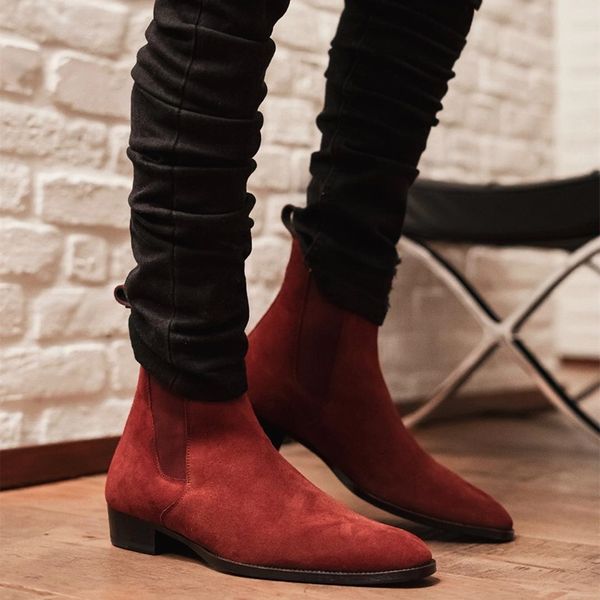 red chelsea boots men flock slip-on square toe black business men short boots size 38-48 men boots
red chelsea boots men flock slip-on square toe black business men short boots size 38-48 men boots