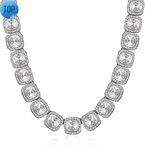 apzzic 12mm iced out square tennis chain microdense set with cubic zirconia 1 row diamond cuban chain necklace bracelet hip hop jewelry with, Silver
apzzic 12mm iced out square tennis chain microdense set with cubic zirconia 1 row diamond cuban chain necklace bracelet hip hop jewelry with, Silver